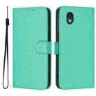 For TCL 201 Skin Feel Solid Color Leather Phone Case with Lanyard(Green) - 2