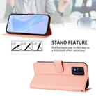 For TCL 303 Skin Feel Solid Color Leather Phone Case with Lanyard(Pink) - 3