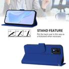 For TCL 303 Skin Feel Solid Color Leather Phone Case with Lanyard(Dark Blue) - 3