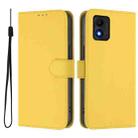 For TCL 303 Skin Feel Solid Color Leather Phone Case with Lanyard(Lemon Yellow) - 2