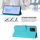 For TCL 303 Skin Feel Solid Color Leather Phone Case with Lanyard(Lake Blue) - 3