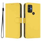 For TCL 305 / 306 / 30 SE AL02 Skin Feel Solid Color Leather Phone Case with Lanyard(Lemon Yellow) - 2