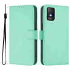 For TCL 403 Skin Feel Solid Color Leather Phone Case with Lanyard(Mint Green) - 2