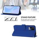 For TCL 405 / 406 / 408 Skin Feel Solid Color Leather Phone Case with Lanyard(Dark Blue) - 3