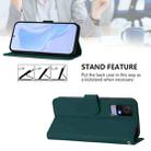 For TCL 405 / 406 / 408 Skin Feel Solid Color Leather Phone Case with Lanyard(Dark Green) - 3