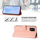 For TCL 502 Skin Feel Solid Color Leather Phone Case with Lanyard(Pink) - 3