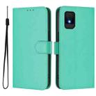 For TCL 502 Skin Feel Solid Color Leather Phone Case with Lanyard(Green) - 2