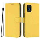 For TCL 502 Skin Feel Solid Color Leather Phone Case with Lanyard(Lemon Yellow) - 2