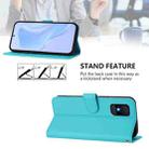 For TCL 502 Skin Feel Solid Color Leather Phone Case with Lanyard(Lake Blue) - 3