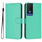 For TCL 505 Skin Feel Solid Color Leather Phone Case with Lanyard(Green) - 2