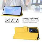 For TCL 505 Skin Feel Solid Color Leather Phone Case with Lanyard(Lemon Yellow) - 3