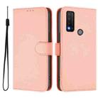 For TCL 20 R 5G Skin Feel Solid Color Leather Phone Case with Lanyard(Pink) - 2