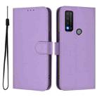 For TCL 20 R 5G Skin Feel Solid Color Leather Phone Case with Lanyard(Lavender Purple) - 2