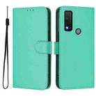 For TCL 20 R 5G Skin Feel Solid Color Leather Phone Case with Lanyard(Green) - 2