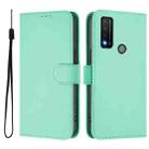 For TCL 20 R 5G Skin Feel Solid Color Leather Phone Case with Lanyard(Mint Green) - 2