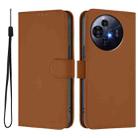 For TCL 50 Pro NxtPaper Skin Feel Solid Color Leather Phone Case with Lanyard(Brown) - 2