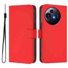 For TCL 50 Pro NxtPaper Skin Feel Solid Color Leather Phone Case with Lanyard(Red) - 2