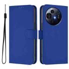 For TCL 50 Pro NxtPaper Skin Feel Solid Color Leather Phone Case with Lanyard(Dark Blue) - 2