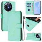 For TCL 50 Pro NxtPaper Skin Feel Solid Color Leather Phone Case with Lanyard(Mint Green) - 1