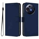 For TCL 50 Pro NxtPaper Skin Feel Solid Color Leather Phone Case with Lanyard(Navy Blue) - 2