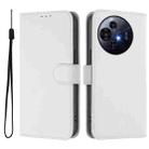 For TCL 50 Pro NxtPaper Skin Feel Solid Color Leather Phone Case with Lanyard(White) - 2
