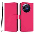 For TCL 50 Pro NxtPaper Skin Feel Solid Color Leather Phone Case with Lanyard(Rose Red) - 2