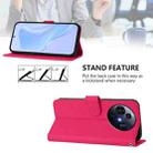 For TCL 50 Pro NxtPaper Skin Feel Solid Color Leather Phone Case with Lanyard(Rose Red) - 3