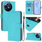 For TCL 50 Pro NxtPaper Skin Feel Solid Color Leather Phone Case with Lanyard(Lake Blue) - 1