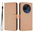 For TCL 60 NxtPaper Skin Feel Solid Color Leather Phone Case with Lanyard(Nude) - 2