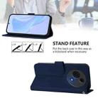 For TCL 60 NxtPaper Skin Feel Solid Color Leather Phone Case with Lanyard(Navy Blue) - 3
