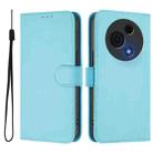 For TCL 60 NxtPaper Skin Feel Solid Color Leather Phone Case with Lanyard(Sky Blue) - 2
