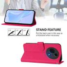 For TCL 60 NxtPaper Skin Feel Solid Color Leather Phone Case with Lanyard(Rose Red) - 3