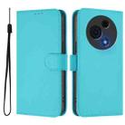 For TCL 60 NxtPaper Skin Feel Solid Color Leather Phone Case with Lanyard(Lake Blue) - 2