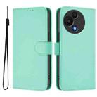For TCL 605 / 60 SE Skin Feel Solid Color Leather Phone Case with Lanyard(Mint Green) - 2