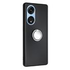 For OPPO A1 Pro / Reno8 T 5G Matte Ring Holder TPU Phone Case(Silver) - 2