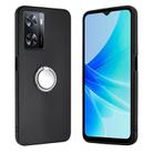 For OPPO A57 Matte Ring Holder TPU Phone Case(Silver) - 1