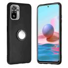 For Redmi Note 10 4G / Xiaomi Poco M5s Matte Ring Holder TPU Phone Case(Black) - 1