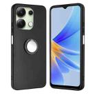 For Redmi Note 13 4G Matte Ring Holder TPU Phone Case(Black) - 1