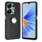 For Redmi Note 13 Pro 4G / Note 14S 4G Matte Ring Holder TPU Phone Case(Black) - 1