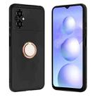 For Xiaomi Poco M4 5G Matte Ring Holder TPU Phone Case(Rose Gold) - 1