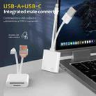 NK-101Y TL Pro USB-C / Type-C, 8 Pin, USB to TF, SD Card Slot Multi-function Card Reader(White) - 3