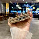 For Huawei Pura X Illusory Color Weaving Texture Phone Case with Color Strap(Black) - 3
