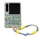 For Huawei Pura X Illusory Color Weaving Texture Phone Case with Color Strap(Green) - 1