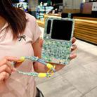For Huawei Pura X Illusory Color Weaving Texture Phone Case with Color Strap(Green) - 2