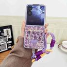 For Xiaomi Mix Flip Illusory Color Weaving Texture Phone Case with Color Strap(Purple) - 2