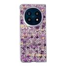 For OPPO Find N5 Illusory Color Weaving Texture Phone Case(Purple) - 1