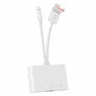 NK-107TL Pro USB-C / Type-C, 8 Pin, USB to 8 Pin, USB, RJ45 Multi-function Adapter(White) - 1