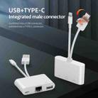 NK-107TL Pro USB-C / Type-C, 8 Pin, USB to 8 Pin, USB, RJ45 Multi-function Adapter(White) - 2