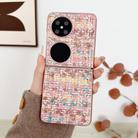 For Huawei Pocket 2 Illusory Color Weaving Texture Phone Case(Pink) - 2