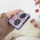 For Huawei Pocket 2 Illusory Color Weaving Texture Phone Case(Pink) - 3